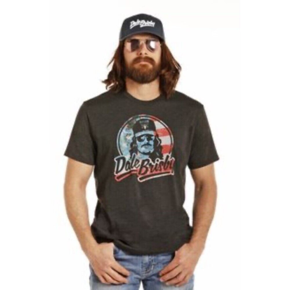 Dale Brisby Large Rock & Roll Denim American Rodeo soft comfy T-Shirt EUC